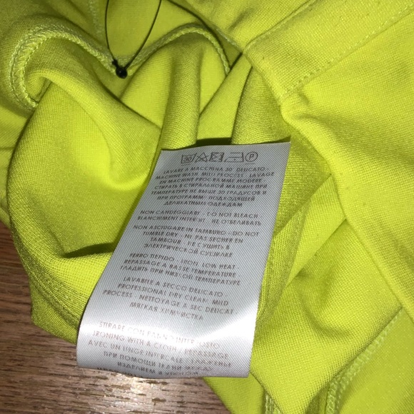 π McQ Alexander McQueen NWOT Lime Green Bodycon Contour Skirt Small π - Picture 7 of 12